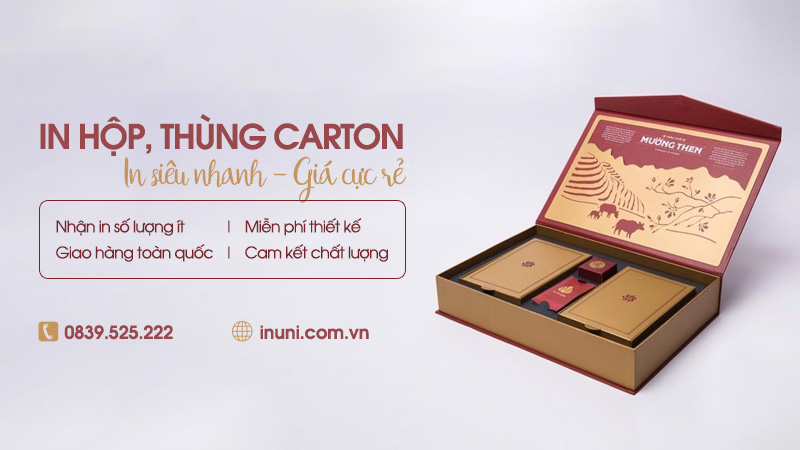 In hộp carton, thùng carton giá rẻ tận xưởng, miễn phí thiết kế