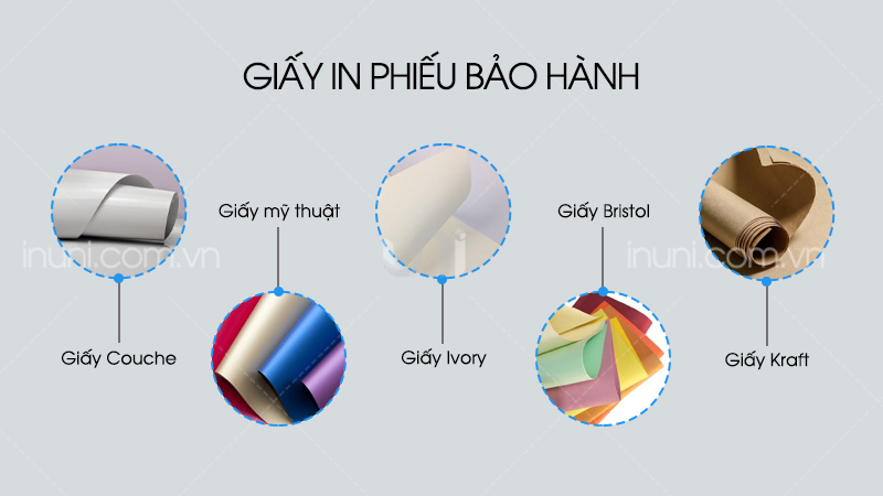 Chất liệu in ấn phiếu bảo hành