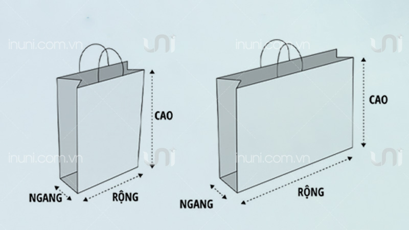 Kích thước túi giấy