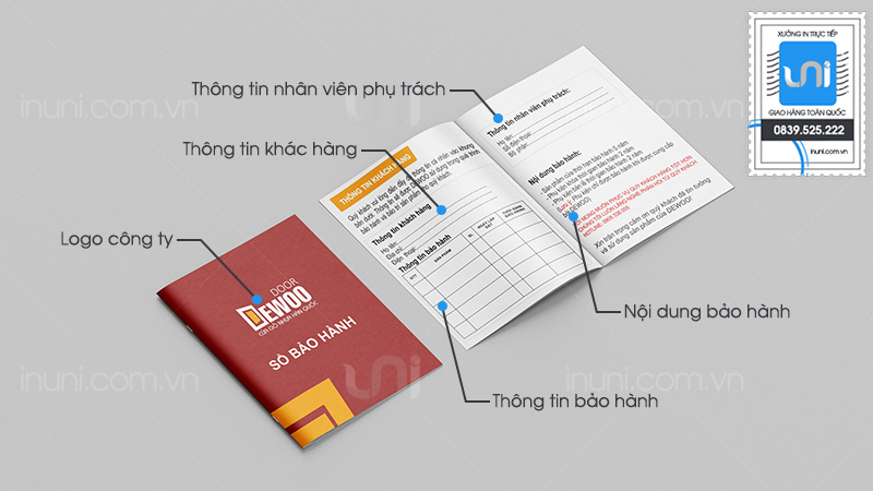 Những thông tin trên sổ bảo hành