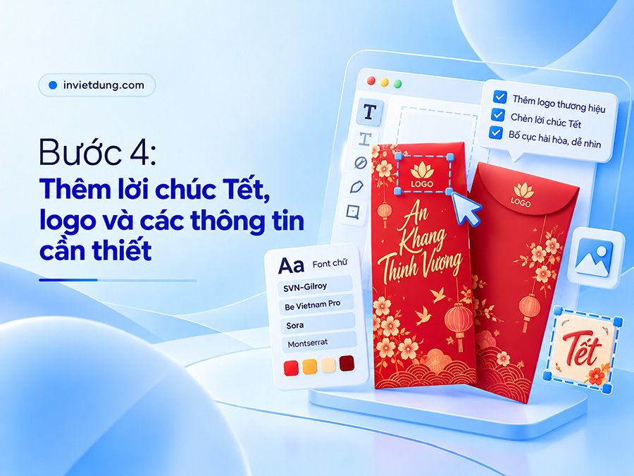 Bước 4 thiết kế bao lì xì online