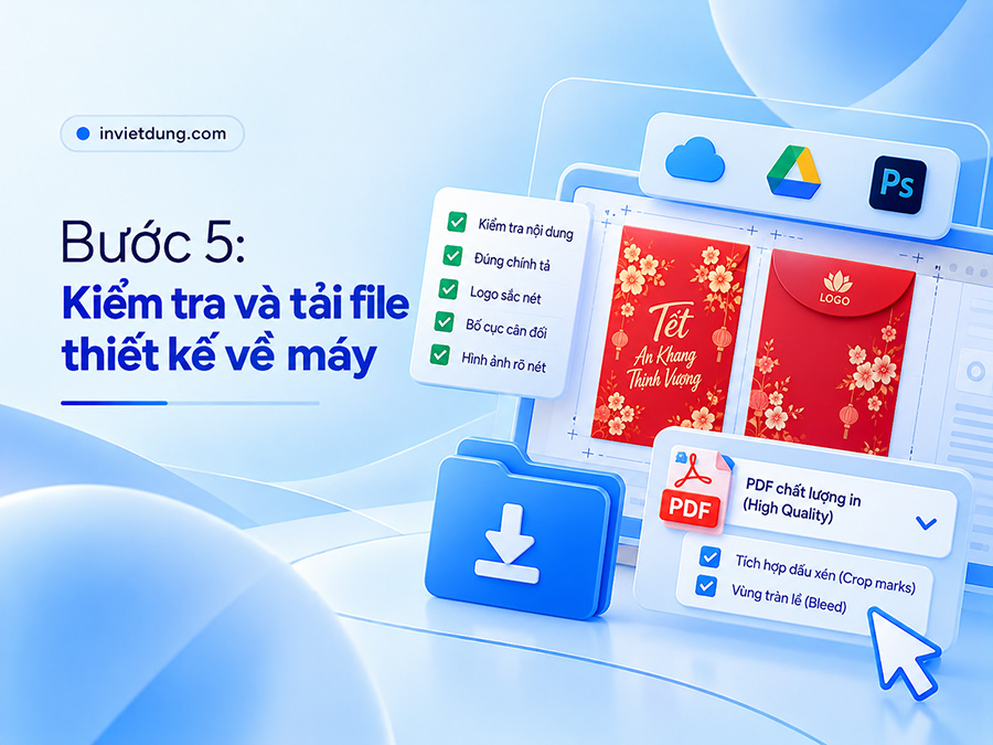 Bước 5 thiết kế bao lì xì online