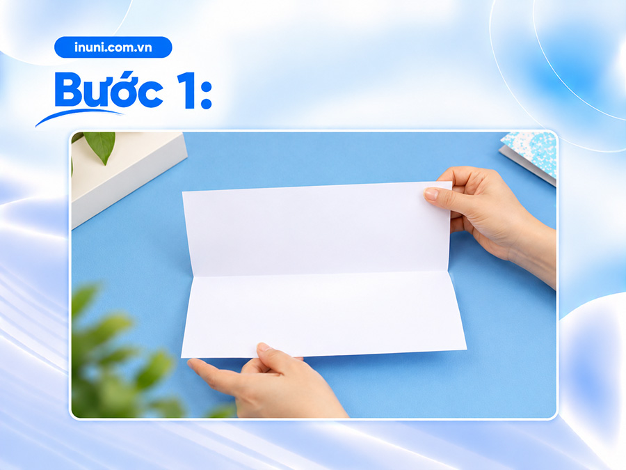 Làm phong bì bằng giấy A4 bước 1